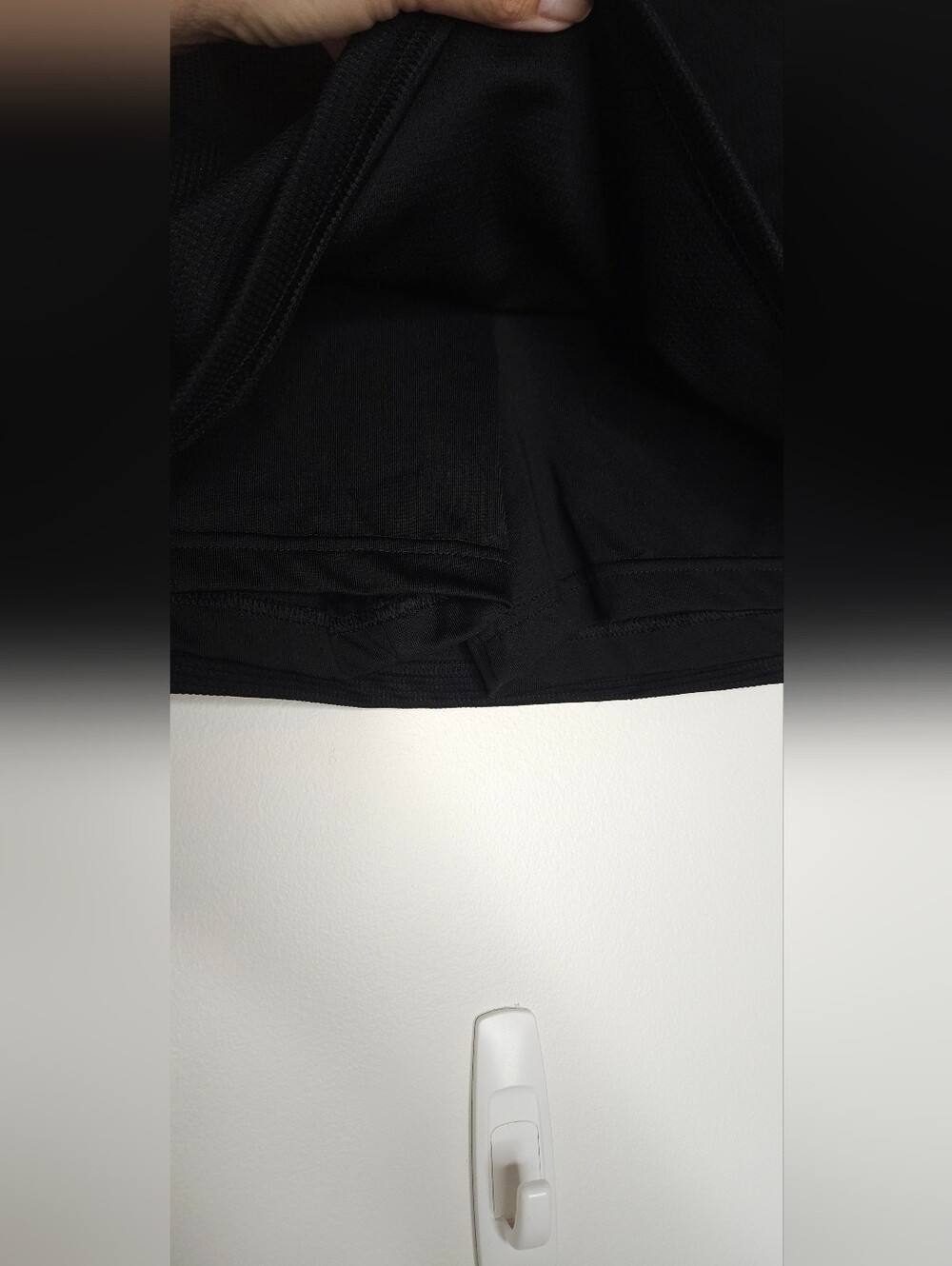 adidas Black Skater Tennis Skirt with White Trim - Picture 2 of 5